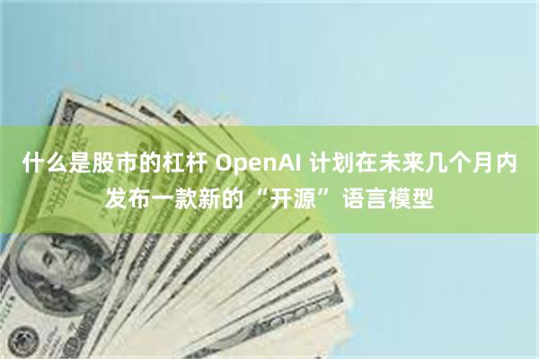 什么是股市的杠杆 OpenAI 计划在未来几个月内发布一款新的 “开源” 语言模型