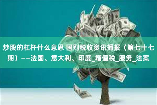 炒股的杠杆什么意思 国别税收资讯播报（第七十七期）——法国、意大利、印度_增值税_服务_法案
