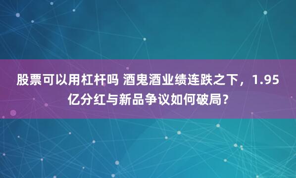 股票可以用杠杆吗 酒鬼酒业绩连跌之下,1.95亿分红与新品争议如何破局?